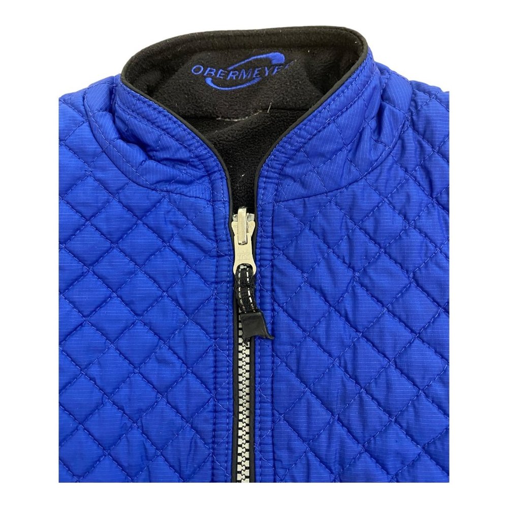 Obermeyer Quilted Puffer Jacket Reversable Size 2T? Vintage Insulated Blue Black - Picture 6 of 13